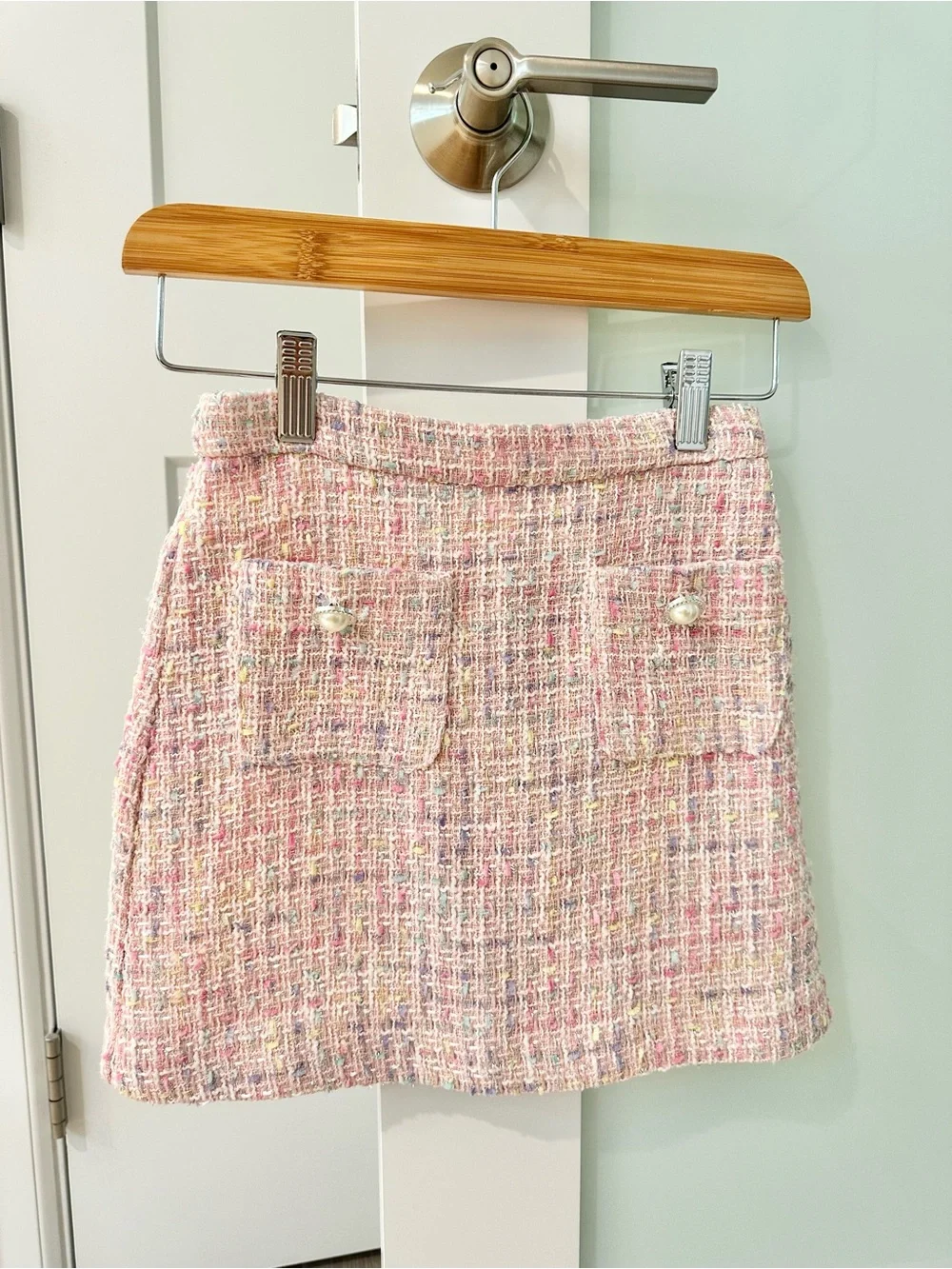 Girls Tweed Skirt - Pink 💕